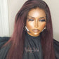 HD Invisible Lace Wig 99j with dark roots