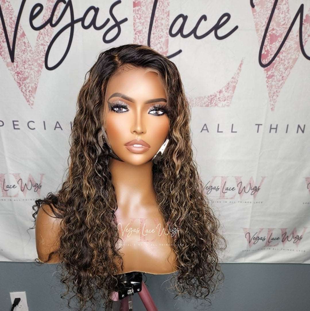 HD Invisible Lace Highlighted Wig Wig Kayla Vegas Lace Wigs