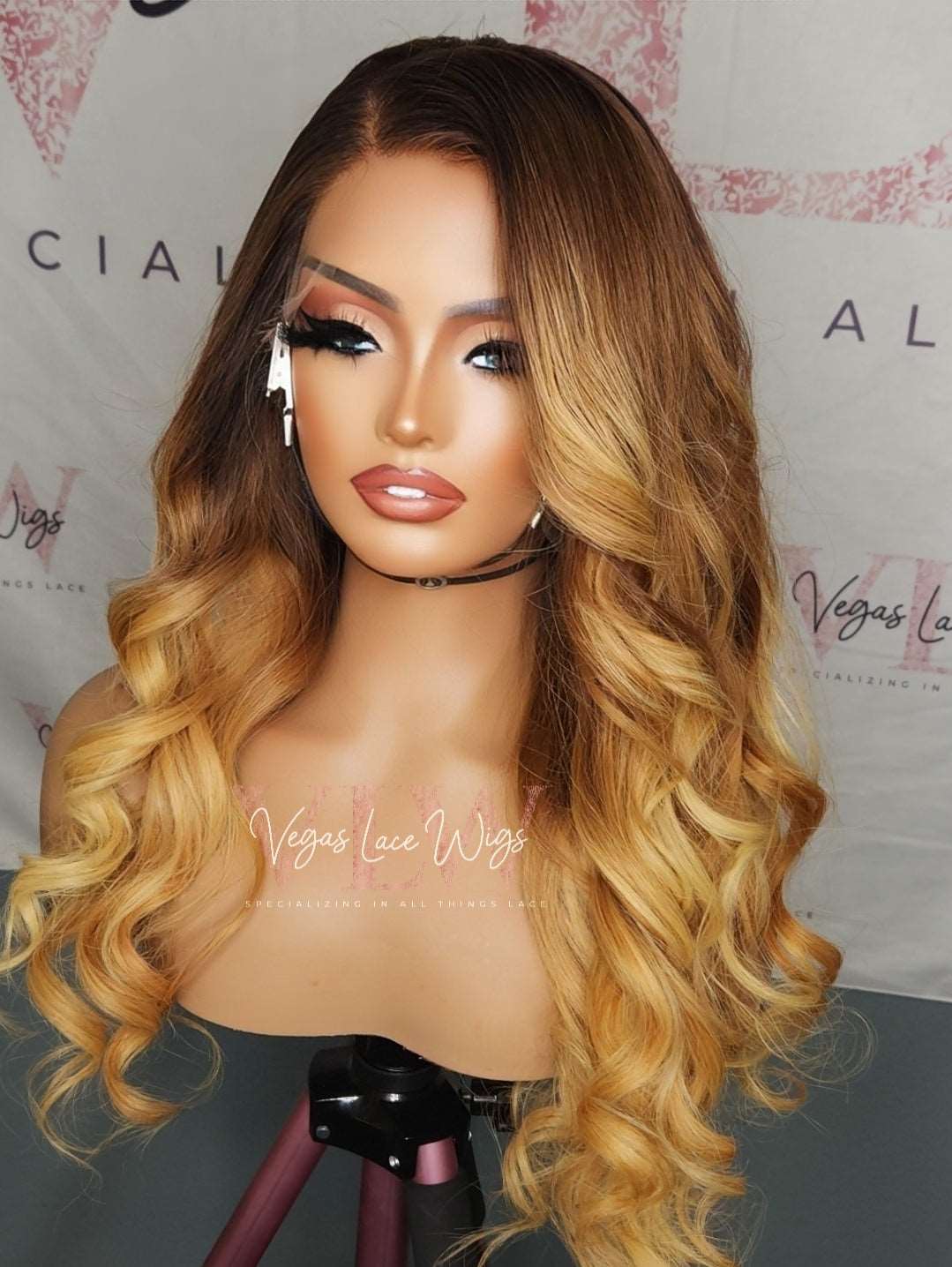 HD Invisible Lace Ombre Blonde Wig Danica