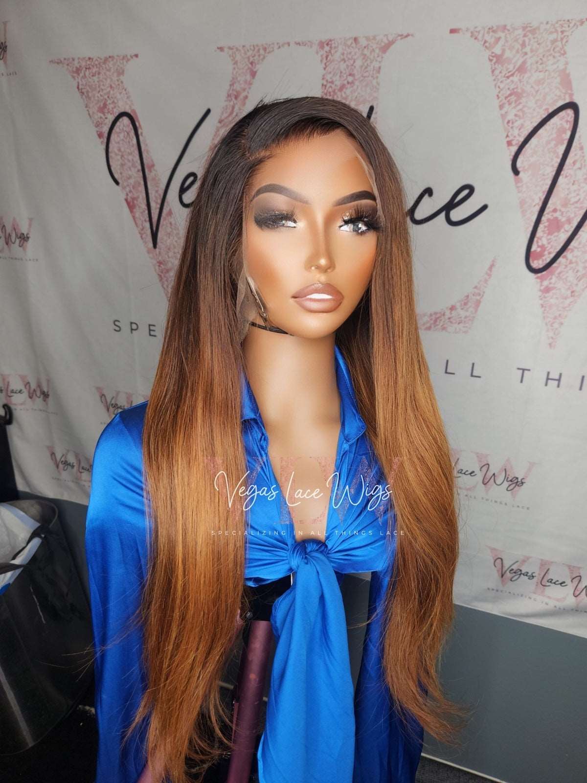 HD Invisible Lace Wig Ombre HoneyBrown