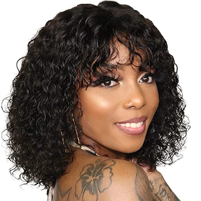 Invisible HD Lace Deep Wave Wig Body with Bangs